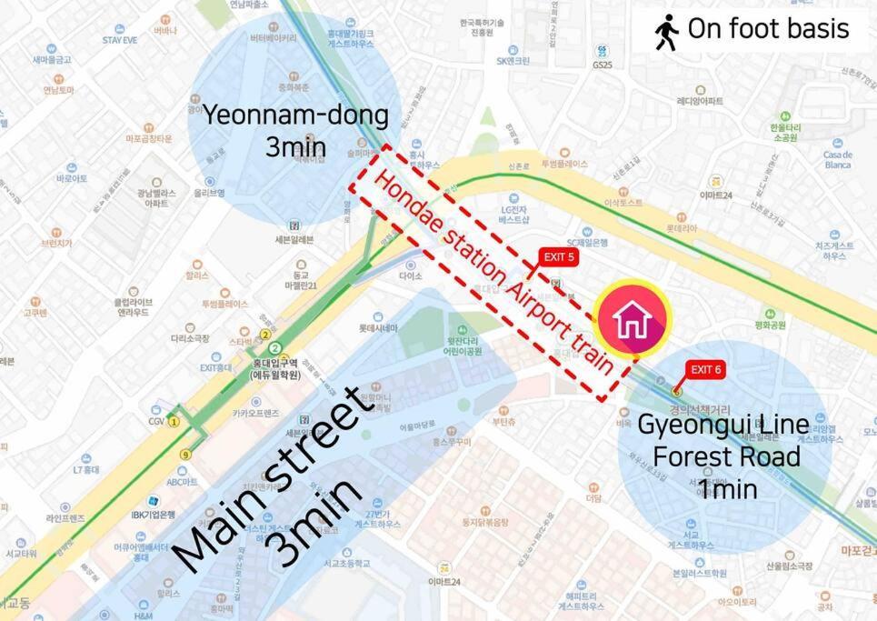 Apartment Hongdae 30 Seconds To Subway Seoul