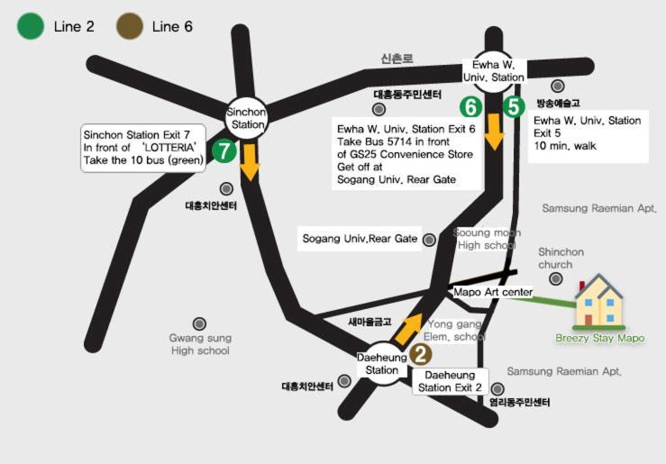 Hongdae&sinchon 10min Cozy House With 2 Bedrooms Pangsapuri