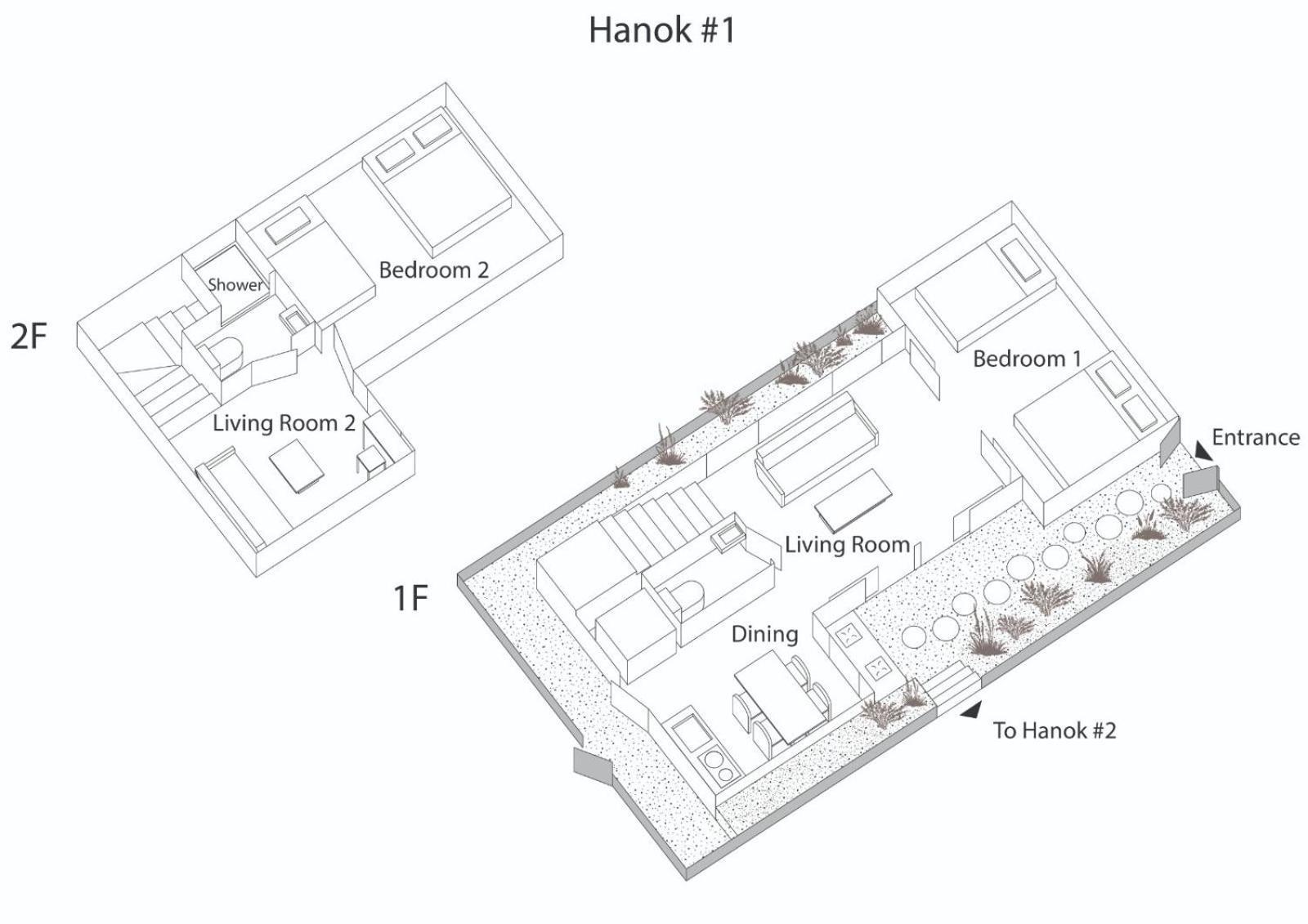 Numaru Two Exclusive Entire Hanoks In Seochon Villa *