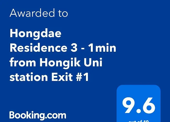 Hongdae Residence 3 - 1Min From Hongik Uni Station Exit #1