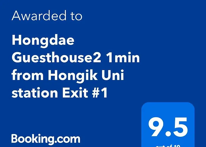 Hongdae Guesthouse2 1Min From Hongik Uni Station Exit #1