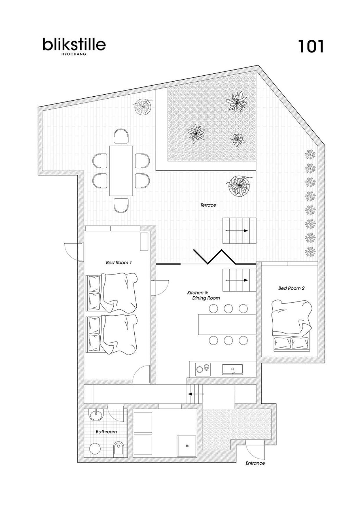 Blik Stille Hyochang 101 Yongsan Premium House *